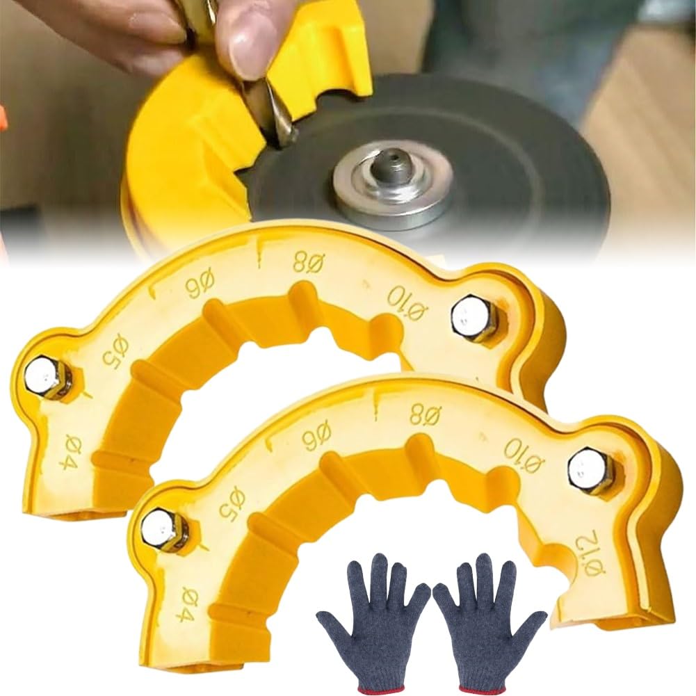 **Angle Grinder Drill Bit Sharpener Attachment – 2-Piece Multipurpose Grinding Tool for Sharpening Old & Dull Drill Bits – Portable Giant Blade Sharpener for DIY, Metalworking & Woodworking Projects**
