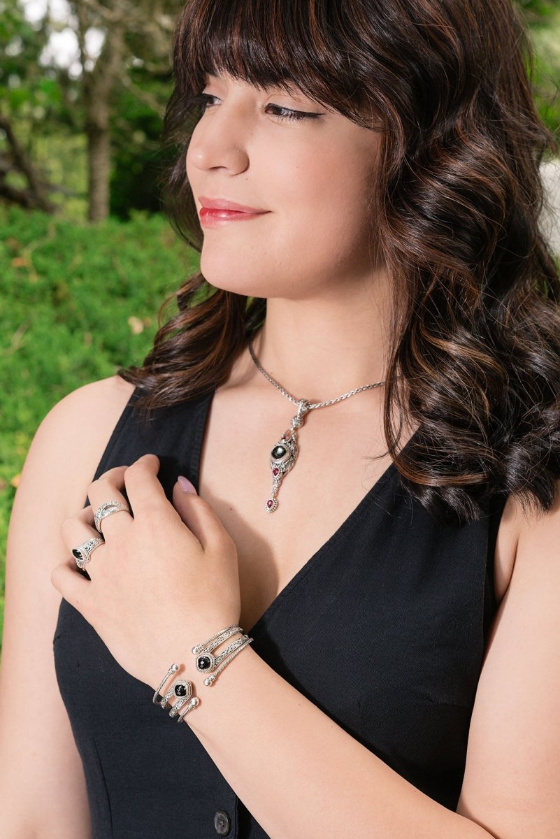 He Walks Beside You Pendant - Odyssey Black Knight Mystic Quartz & Ultra Mystic Topaz Jewelry - Perfect for Gifts, Anniversaries & Spiritual Protection