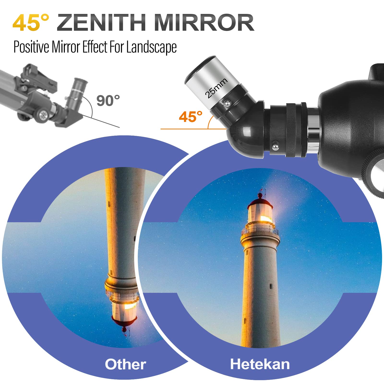 70mm Aperture 500mm Astronomical Telescope for Adults & Kids (25X-150X Magnification) - Portable Refractor Telescope with Smartphone Adapter for Moon, Planets & Stargazing - Perfect for Backyard Astronomy, Camping & Science Learning