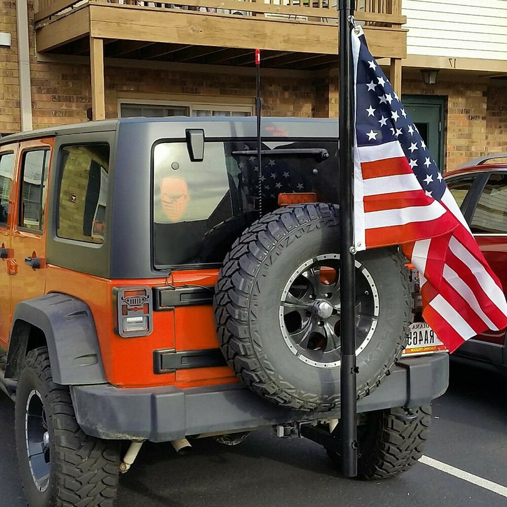 Universal 2 Inch Receiver Trailer Hitch Flagpole Holder - Heavy Duty Truck, RV & SUV Flag Mount (KA70) | Perfect for Patriotic Displays, Tailgating & Outdoor Events