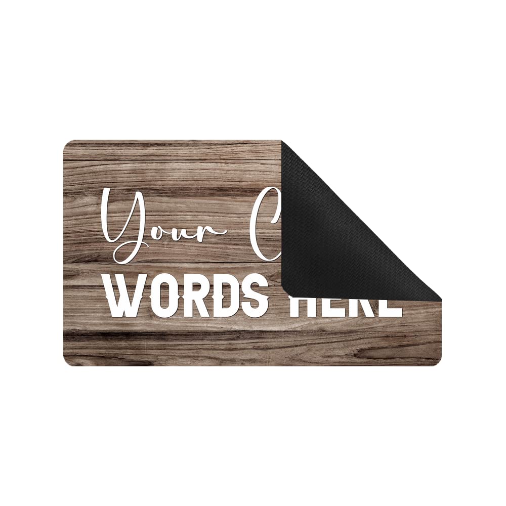 Custom Personalized Welcome Doormat - Durable Non-Slip Indoor/Outdoor Entryway Rug for High Traffic Areas - Perfect for Front Door, Patio & Mudroom - Add Your Own Text Design