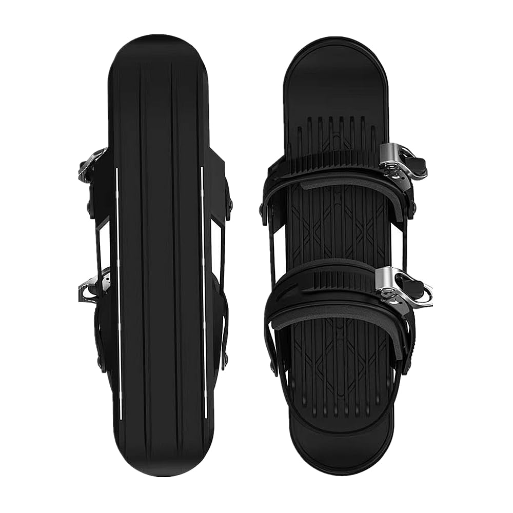 UNISTRENGH Mini Ski Skates - Portable Ice Skates for Adults & Kids, Adjustable Snow Skating Shoes for Winter Sports, Free Size Snowblades for Skiing, Snowboarding & Outdoor Adventures