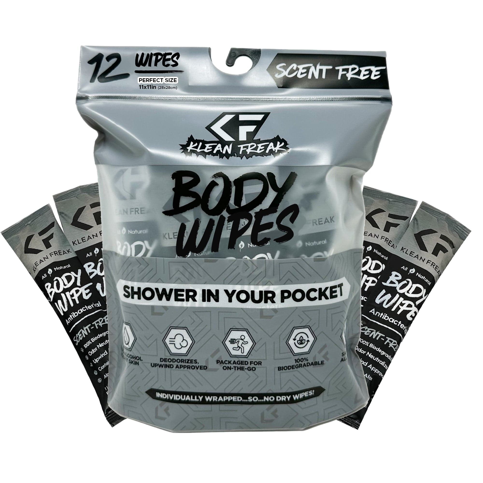 12 Pack Refreshing Body Wipes for Adults - On-The-Go Cleansing, Gym, Travel & Outdoor Activities | Gentle & Moisturizing Skin Care