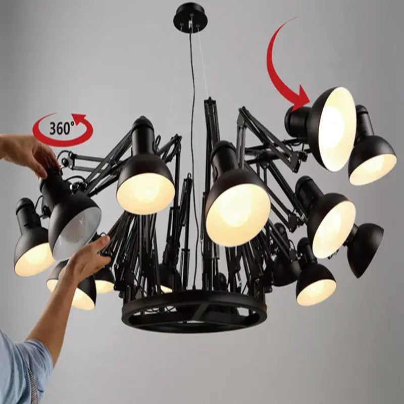 Elegant Black Chandeliers for Dining Room - Modern Crystal Ceiling Light Fixture - Perfect for Home Decor, Wedding Venues & Restaurant Lighting