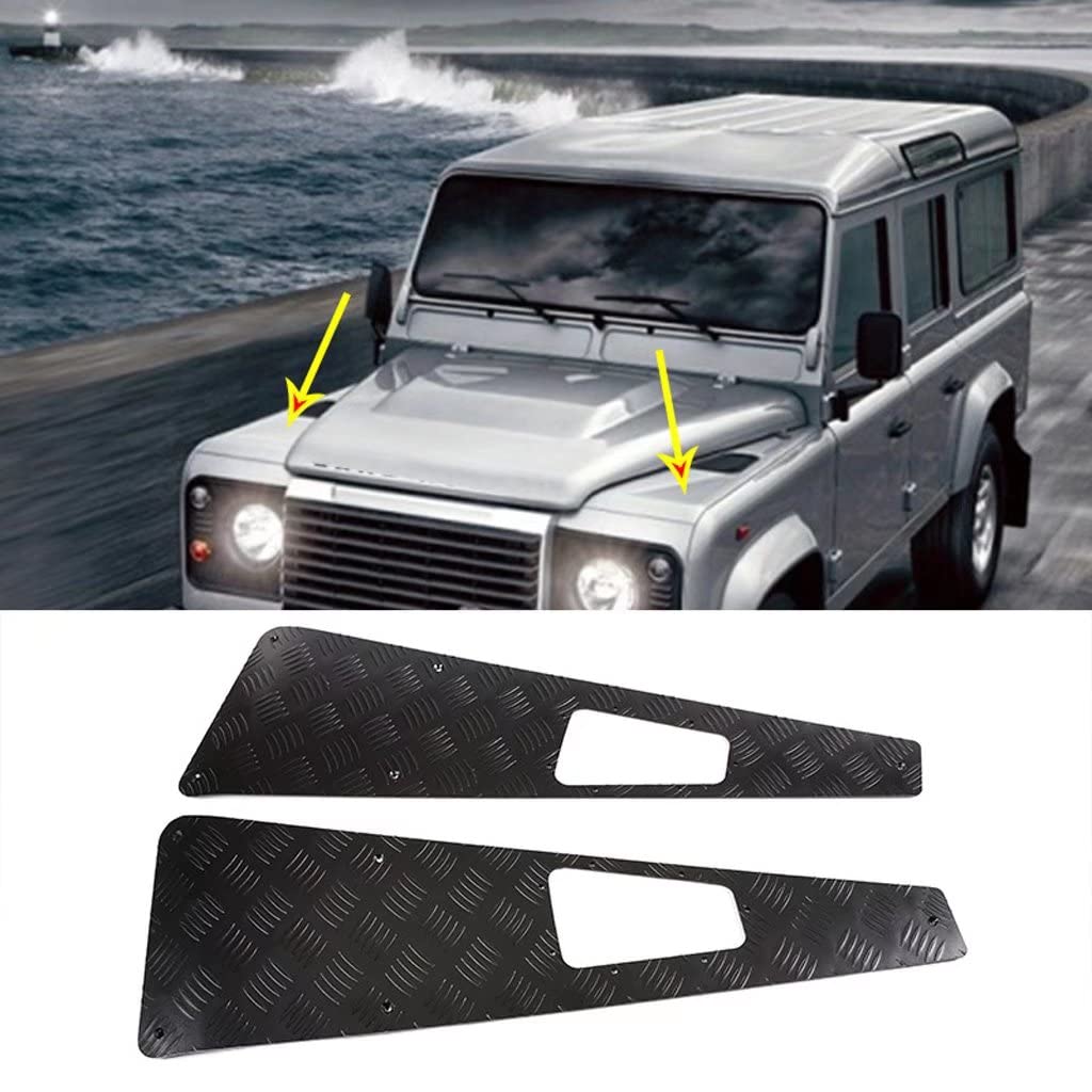 Stainless Steel Hood Protection Panel Cover for Land Rover Defender 90 110 130 (2004-2018) - Durable Exterior Car Accessory for Off-Road Adventure & Daily Driving Protection