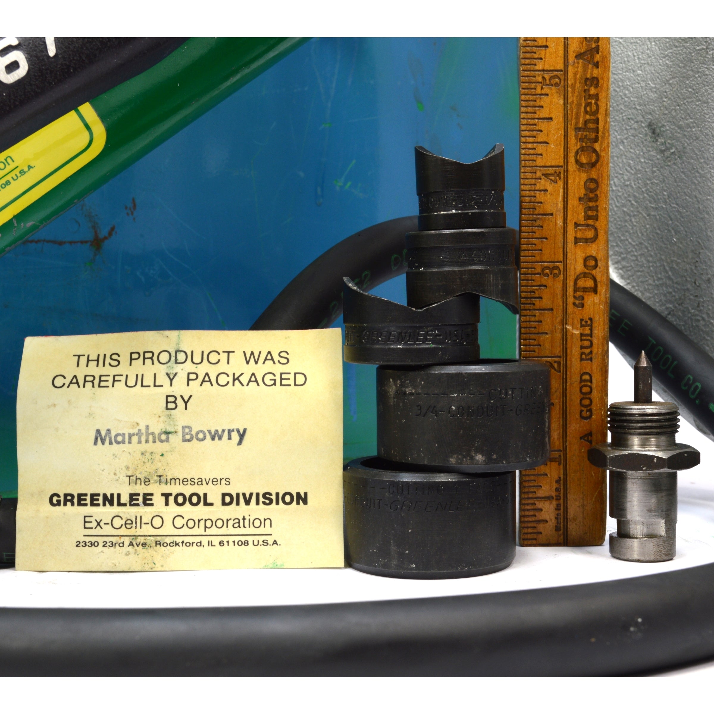 GREENLEE 1731 H 767 One Shot Hydraulic Knockout Driver Set with Case - Used Like New | Perfect for Electrical Conduit Installation & Metal Fabrication