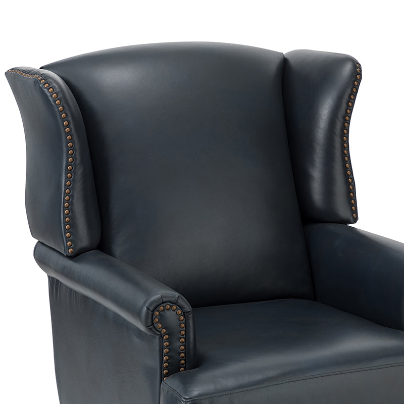 Premium Wilhelm Genuine Leather Armchair - Handcrafted Brown Leather Lounge Chair with Solid Wood Frame - Perfect for Living Room, Office & Study Spaces