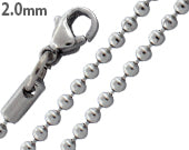 2MM Stainless Steel Bead Chain Necklace for Women - Durable & Hypoallergenic Jewelry for Everyday Wear, Gifts & Special Occasions