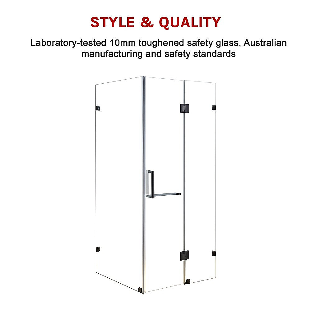 Frameless 10mm Glass Shower Screen 1100 x 1000mm - Modern Bathroom Enclosure by Della Francesca | Perfect for Walk-in Showers, Wet Rooms & Spa Bathrooms
