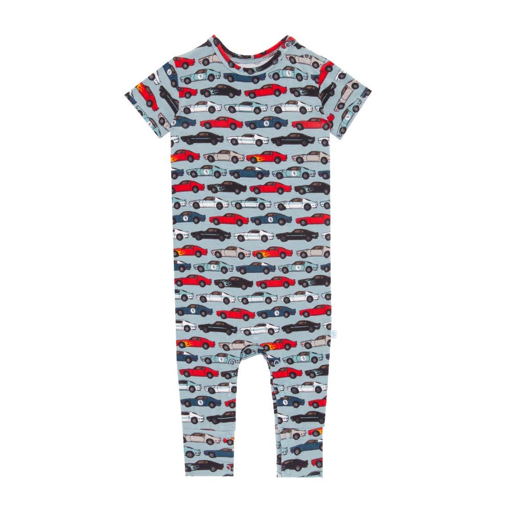 Posh Peanut Baby Rompers Pajamas - Soft Bamboo Viscose Newborn Sleepers & Kids One-Piece PJs for Boys - Cozy Sleepwear for Nursery, Bedtime & Playtime