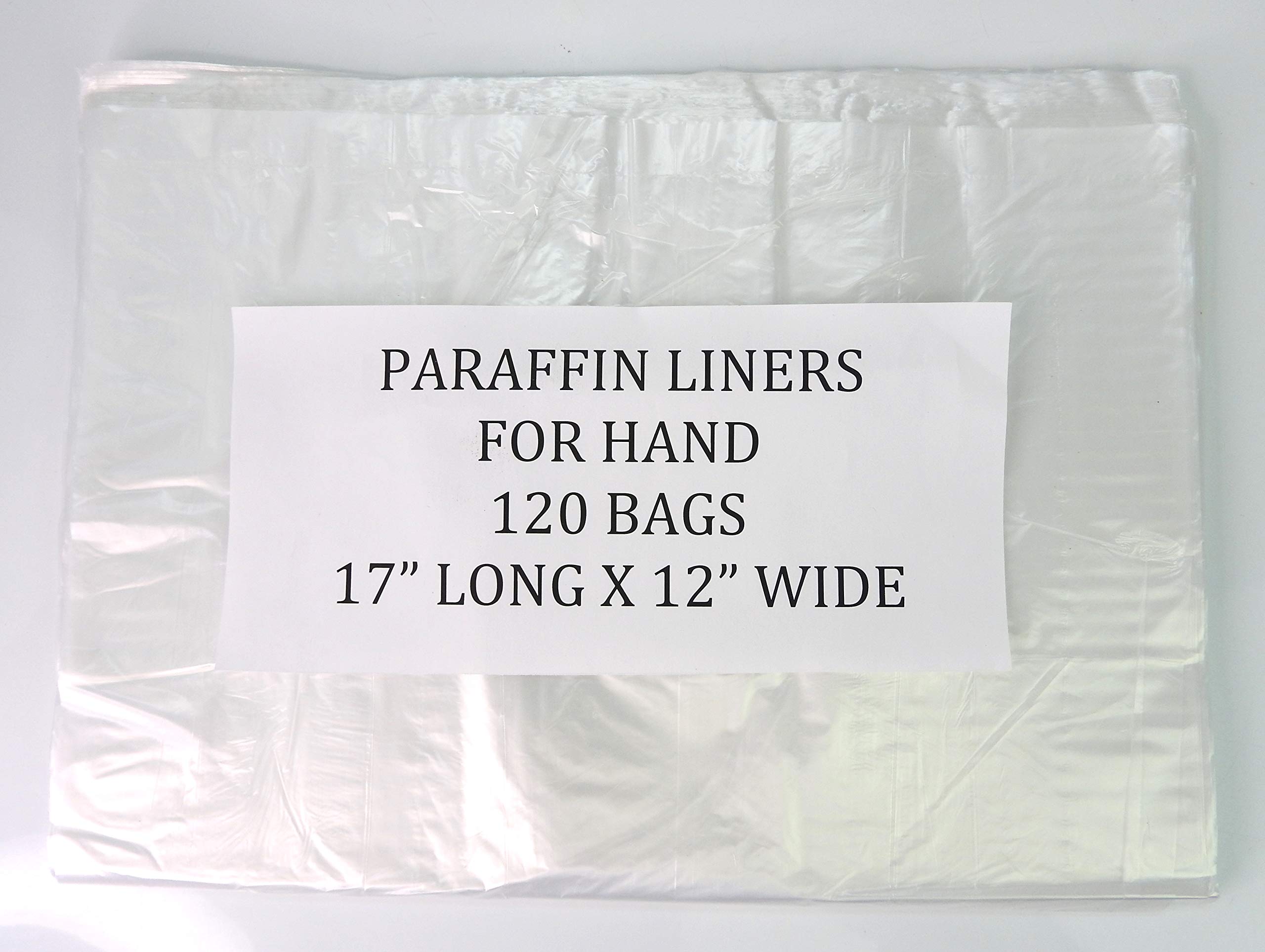 100 Plastic Paraffin Hand Waxing Liners - Disposable Paraffin Therapy Bags for Spa, Salon & Home Use - Soften & Moisturize Dry Hands