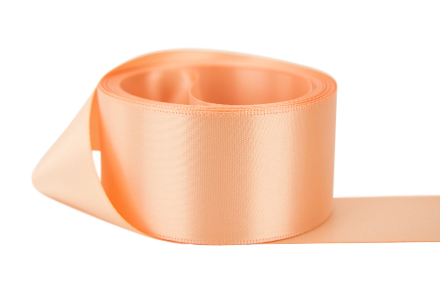 Double Faced Satin Ribbon 7/8 Inch - Peach Polyester Ribbon by The Yard for Gift Wrapping, Wedding Decorations & DIY Crafts | 100% Polyester