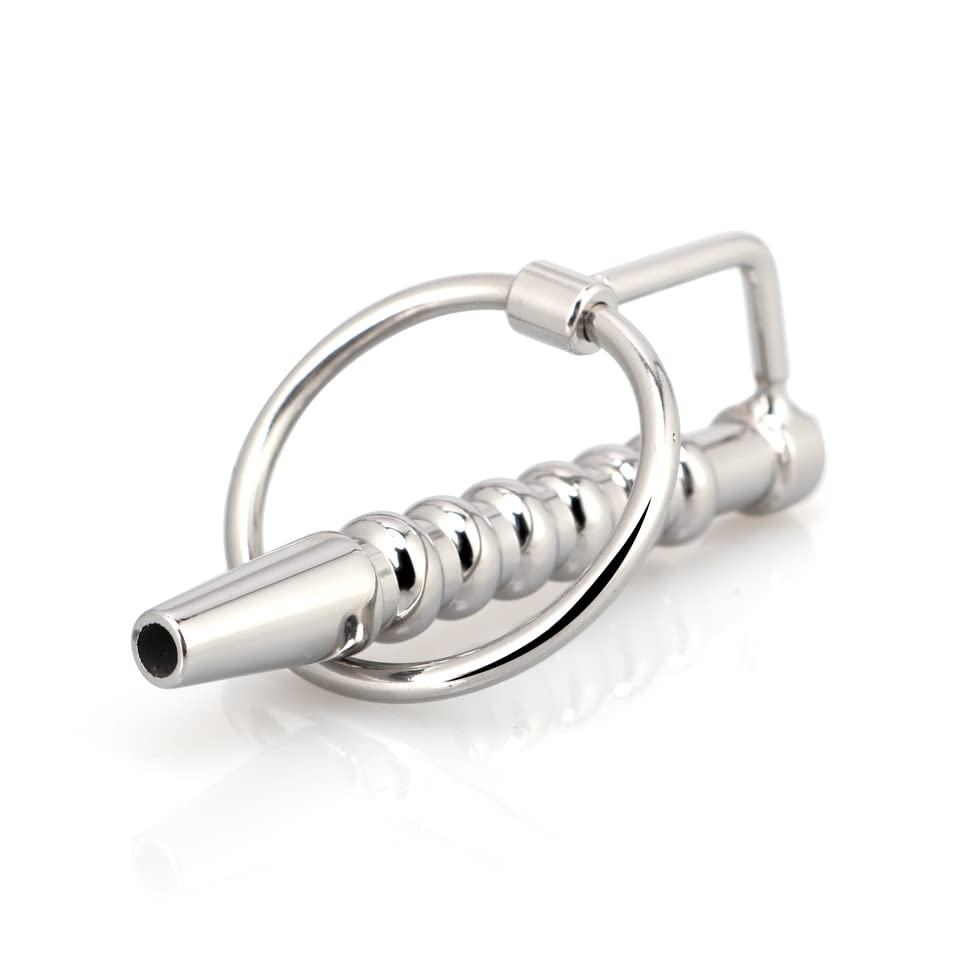Premium Hollow Urethral Dilator with Cock Ring - 2.87 Inch Medical Grade Silicone Penis Plug for Men | Urethral Sounding & Stretching | Perfect for BDSM, Prostate Play & Advanced Sexual Exploration