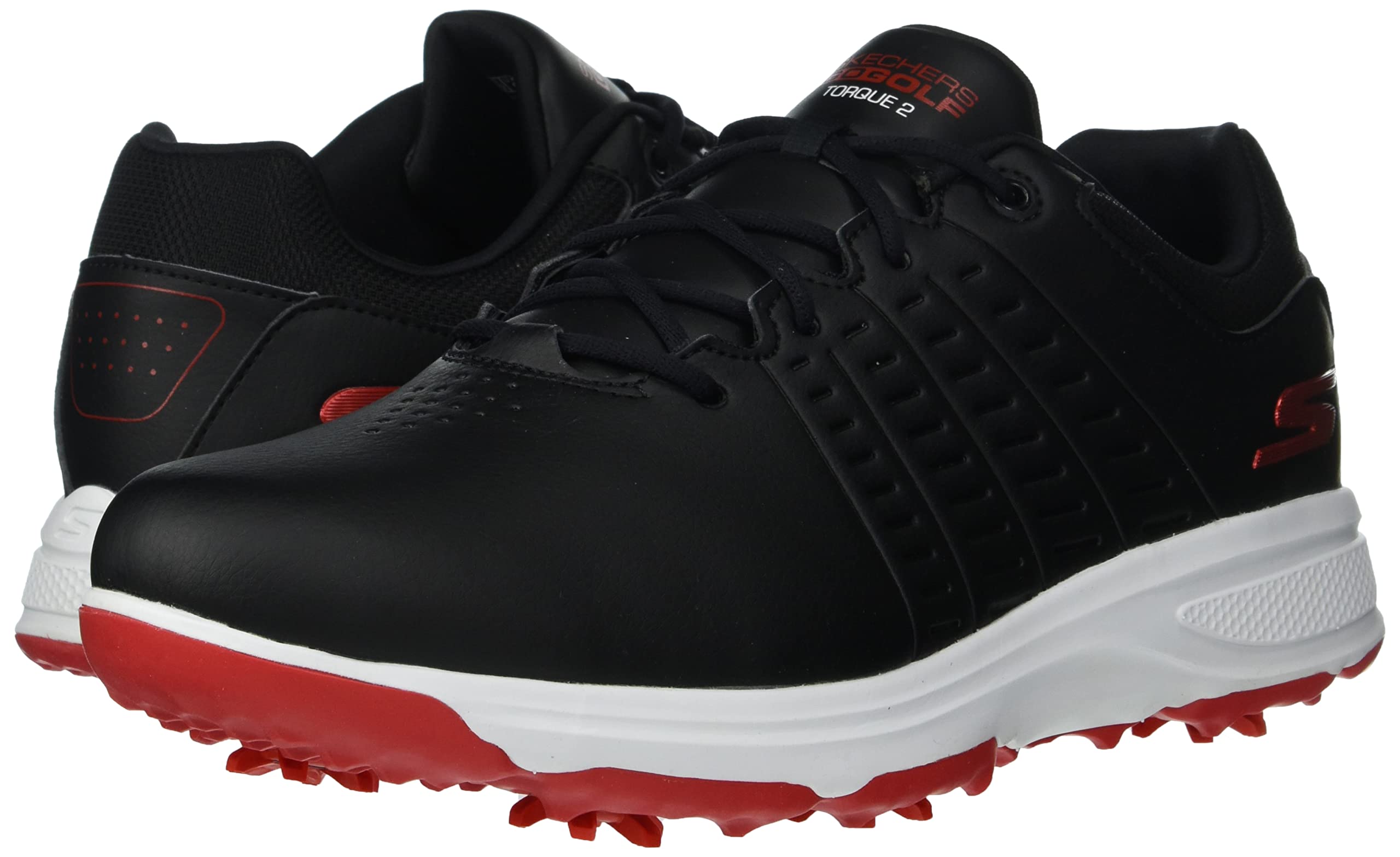 Skechers Men's Torque Waterproof Golf Shoes - Lightweight Comfortable Spiked Golf Shoes for Men, Breathable & Slip-Resistant - Perfect for Golf Course, Driving Range & Outdoor Sports