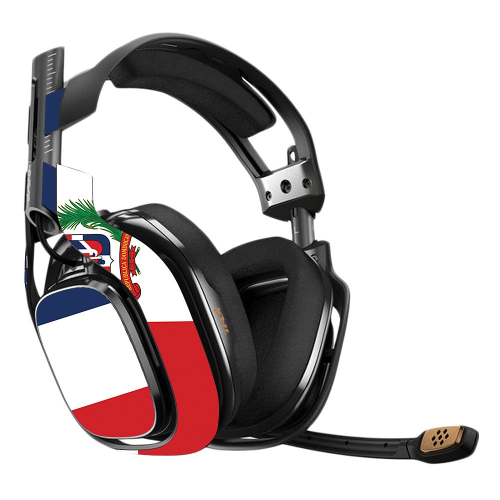 Astro A40 3rd Gen Gaming Headset Skin - Dominican Flag Vinyl Decal Wrap | Protective & Durable Cover | Easy to Apply & Remove | Made in USA | Perfect for Gaming, Streaming & Customizing Your Headset