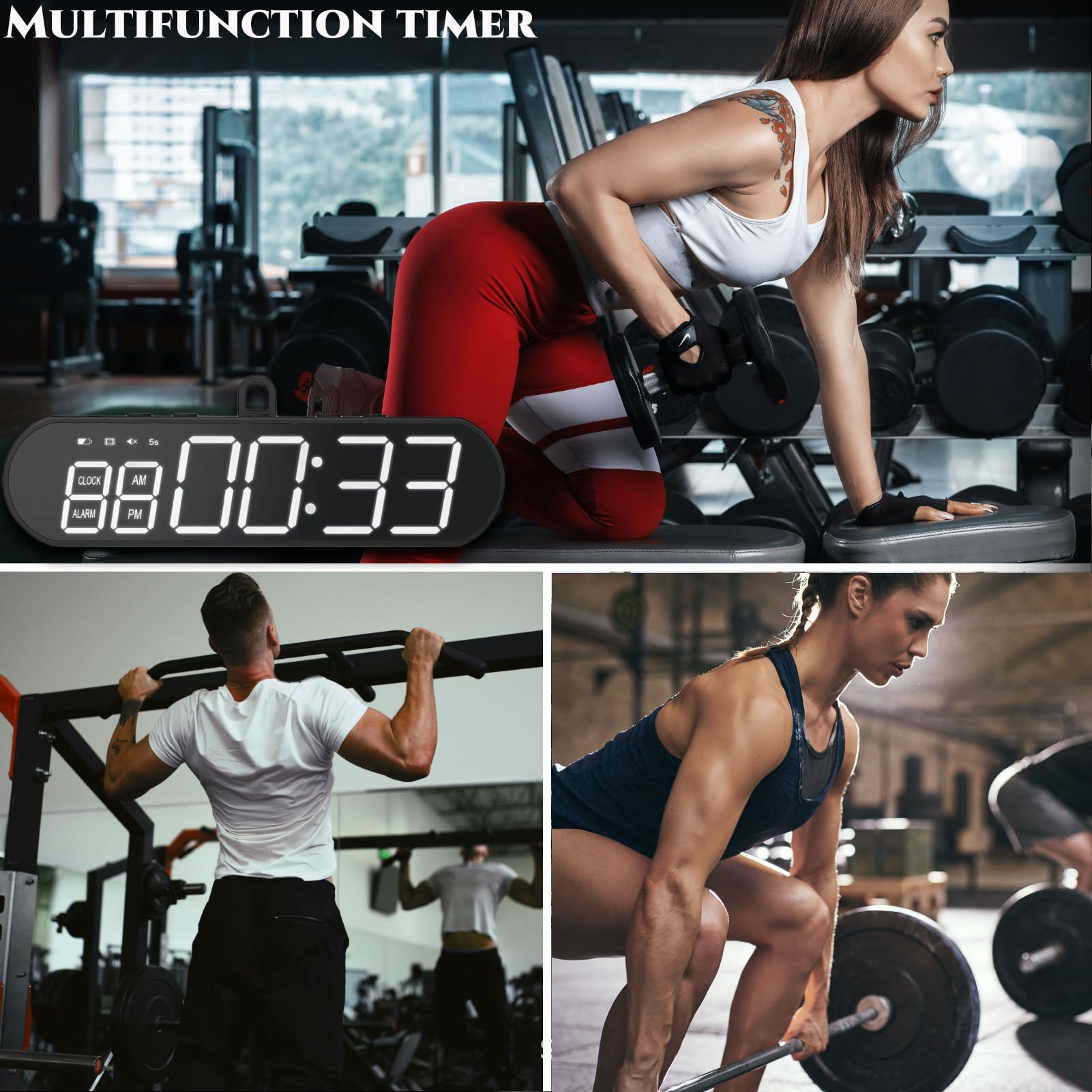 Multifunctional Gym Fitness Timer - Interval Training Stopwatch for School Sports, Workouts & CrossFit | Perfect for HIIT, Tabata & Circuit Training