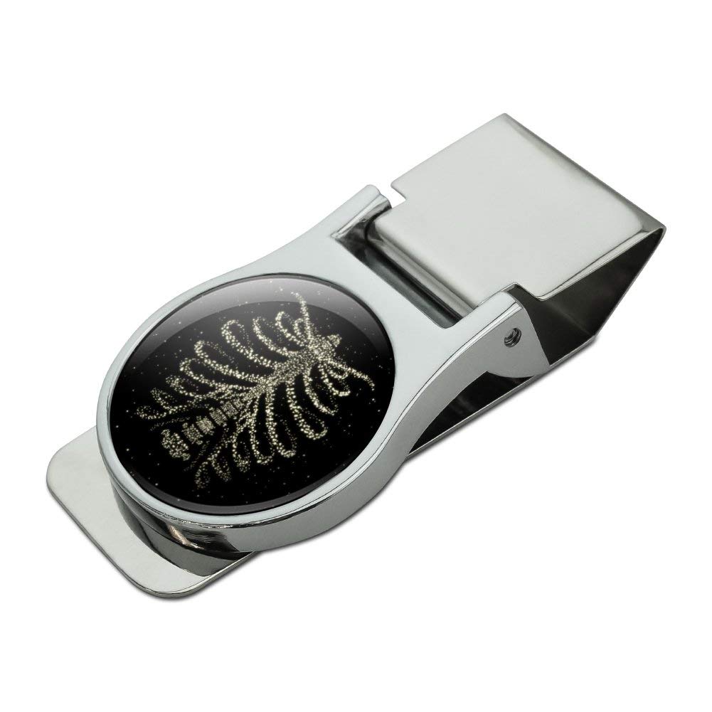 Stylish Skeleton Rib Cage Money Clip - Chrome Plated Metal with Galaxy Stars Design - Perfect for Cash, Credit Cards & Gift Cards - Great for Gifts, Parties & Halloween Accessories
