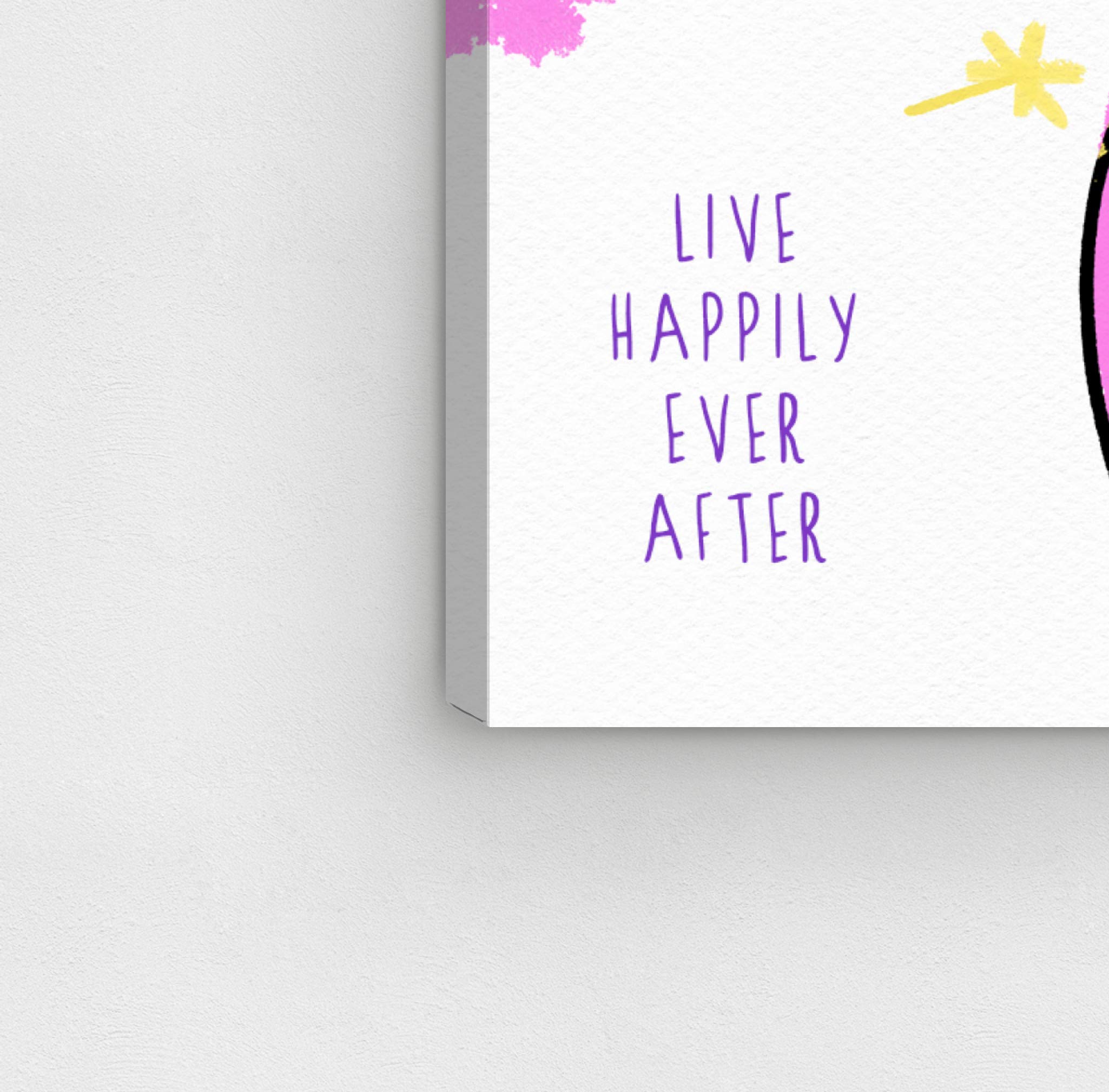 Oliver Gal Artist Co. 'How to Be a Princess' Fantasy Wall Art Canvas Print - 24x24 Inch Pink & White Home Decor - Perfect for Nursery, Girls' Room & Princess-Themed Bedroom Decorations