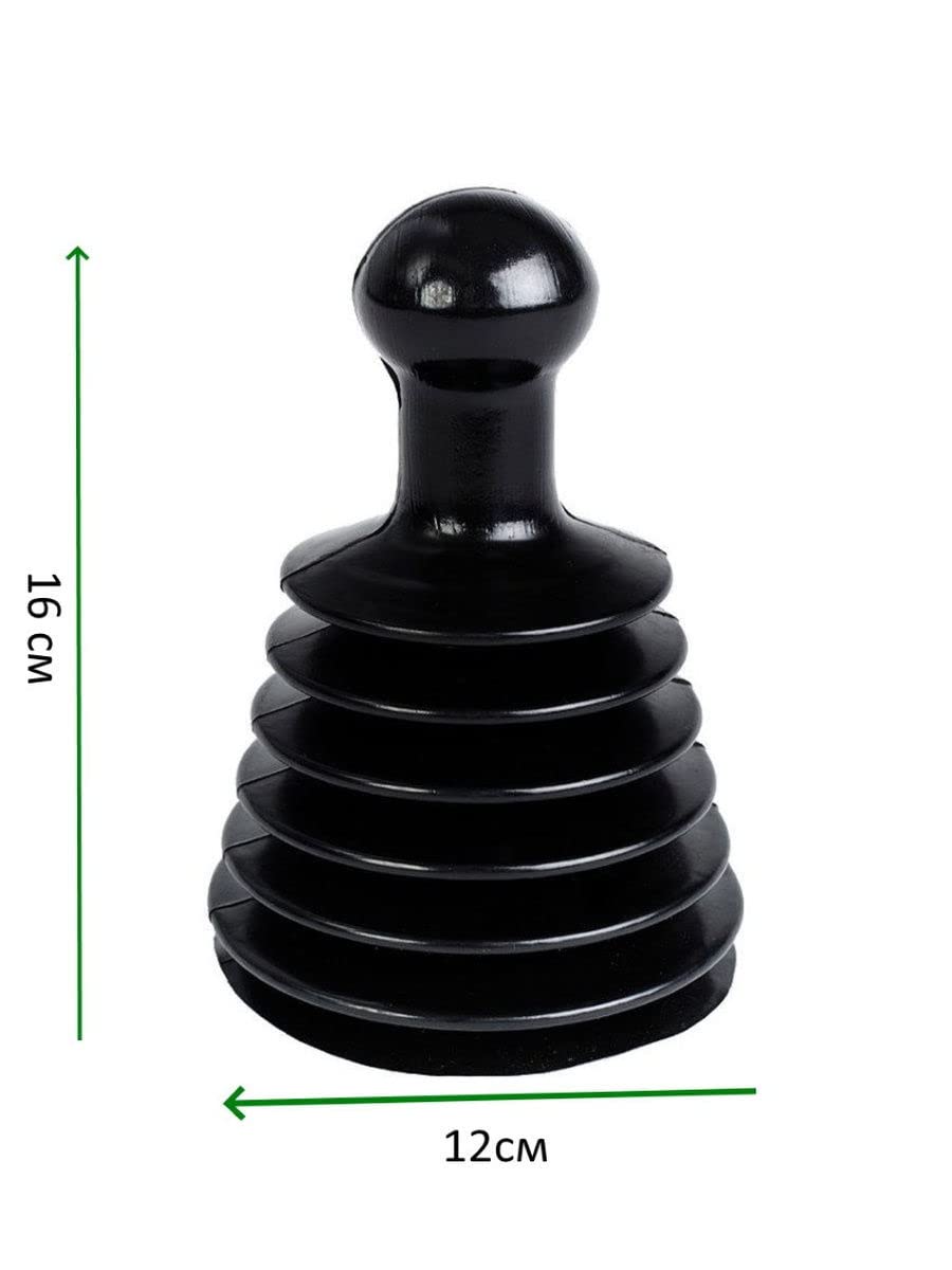 Mighty Tiny Plunger - Powerful Mini Sink & Drain Plunger for Bathroom, Kitchen, RV - Fast & Easy Unclogging Tool - Black (Perfect for Showers, Bathtubs, Small Sinks & Travel Use)