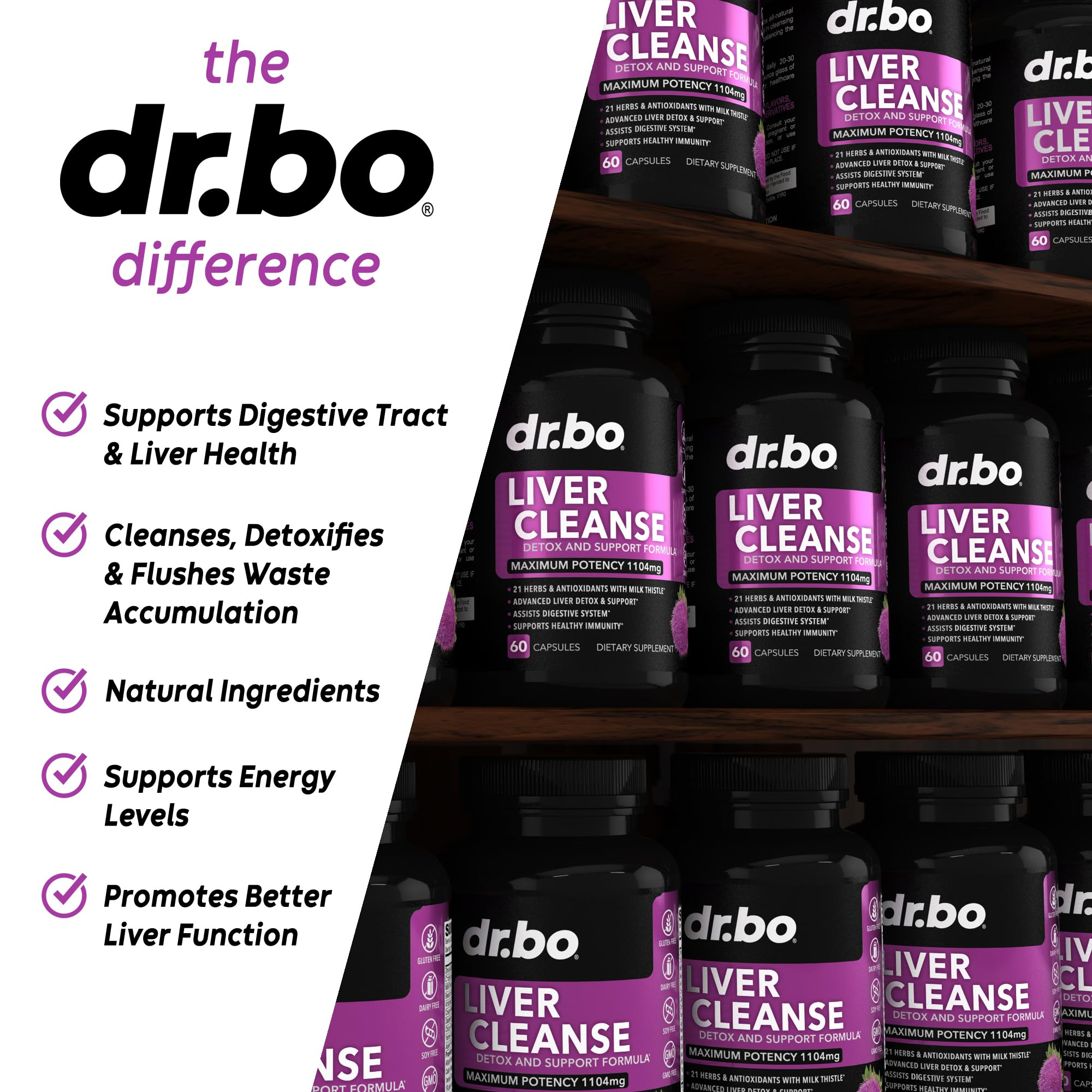 Liver Cleanse Detox Supplement - Natural Liver Support Pills with Artichoke, Berberine, Turmeric, Milk Thistle & Dandelion - Supports Gallbladder Health & Detoxification - Perfect for Post-Holiday Cleansing & Daily Liver Maintenance