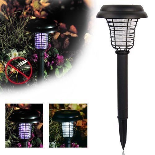 Solar LED Mosquito Killer Lamp - Rechargeable Bug Zapper for Indoor/Outdoor Use - Patio, Garden, Camping & Backyard Pest Control