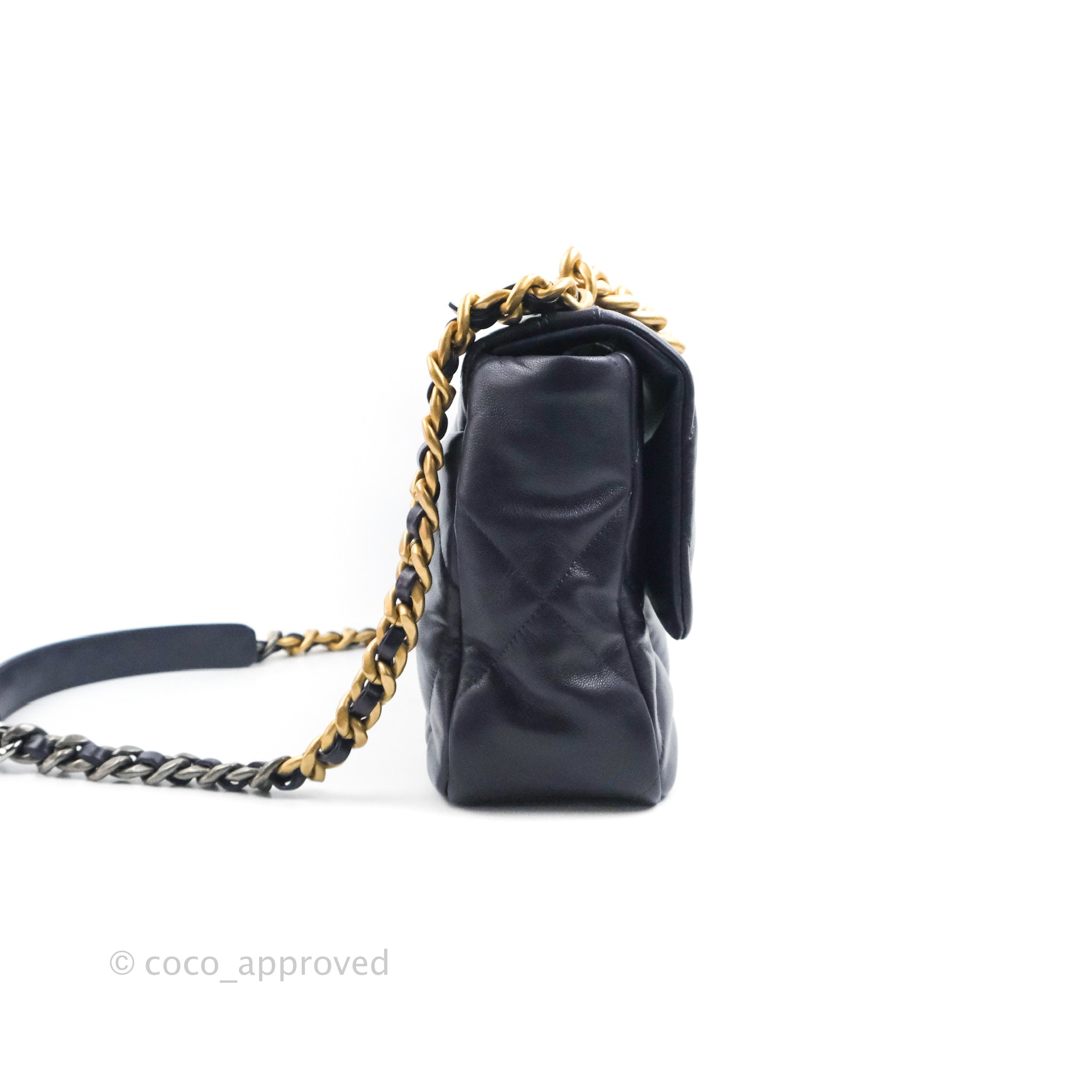 Chanel 19 Medium Flap Bag in Dark Purple with Mixed Hardware - Luxury Designer Handbag for Women, Perfect for Date Night & Special Occasions