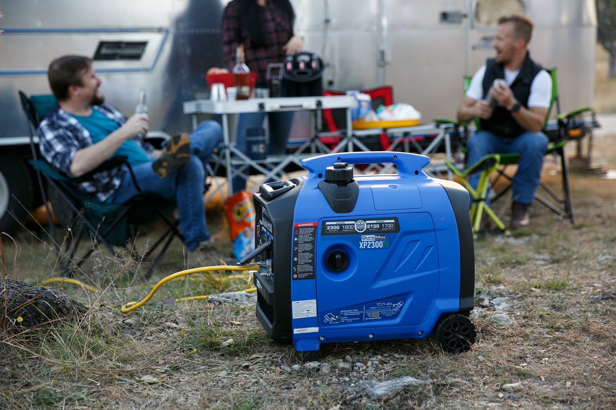 2300W Dual Fuel Portable Inverter Generator with CO Alert - Gas & Propane Powered for Camping, RV, Home Backup & Outdoor Power Supply
