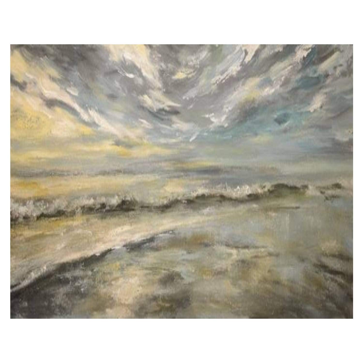 16x20 Inch Sea After Storm Acrylic Paint by Numbers Kit for Adults & Kids - DIY Framed Canvas Wall Art, Oil Painting Set for Beginners (Home Decor, Gift Idea, Relaxation Activity)
