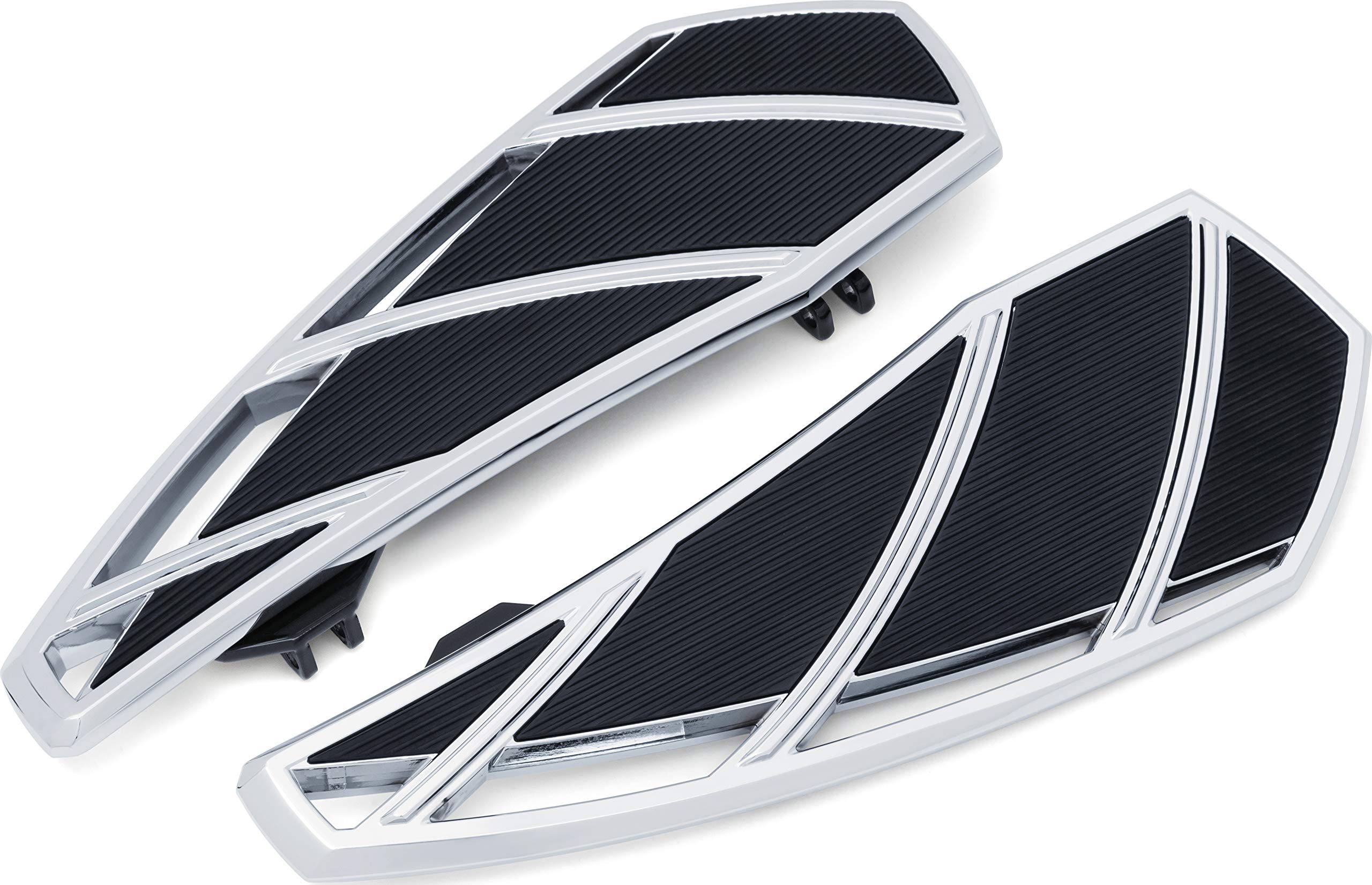 Kuryakyn 5792 Phantom Driver Floorboards for Harley-Davidson Touring Bikes 1983-2019 - Chrome Motorcycle Footpegs & Foot Controls (1 Pair) - Perfect for Long Rides & Highway Cruising