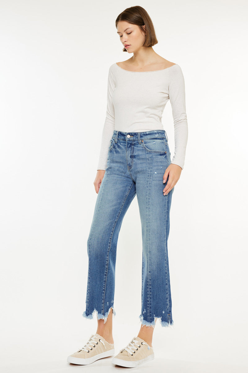 Hellen Women's High Rise Straight Leg Jeans - Stretch Denim Pants for Casual Wear & Everyday Outfits