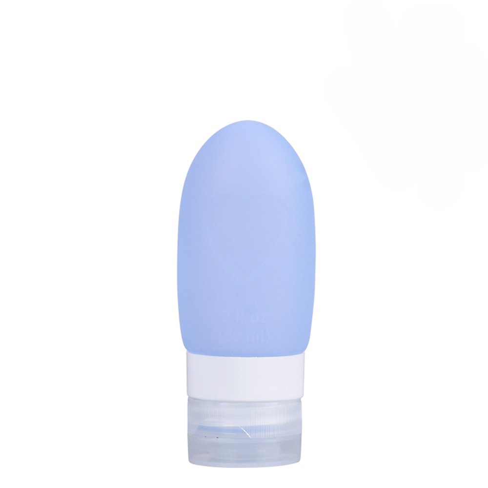 **Leak Proof Travel Bottles Set - 3 Pack Multi Size Silicone Squeeze Refillable Containers for Liquids, Toiletries & Creams | TSA Approved for Carry-On Luggage | Perfect for Air Travel, Gym & Camping (Blue)**