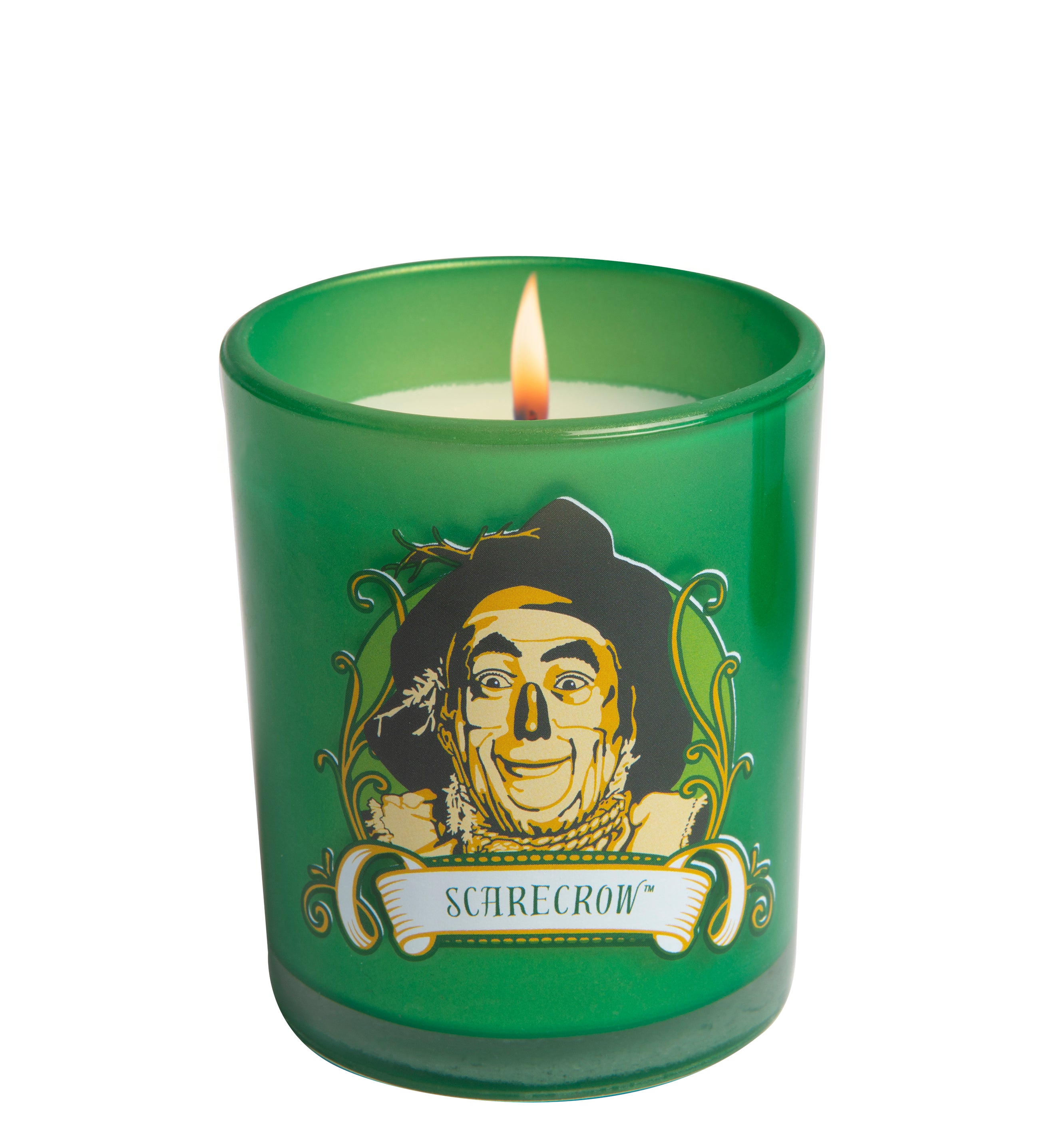 The Wizard of Oz Scarecrow Glass Votive Candle Holder - Decorative Candle Jar for Home Decor, Gifts & Party Favors - Perfect for Halloween, Movie Nights & Themed Events
