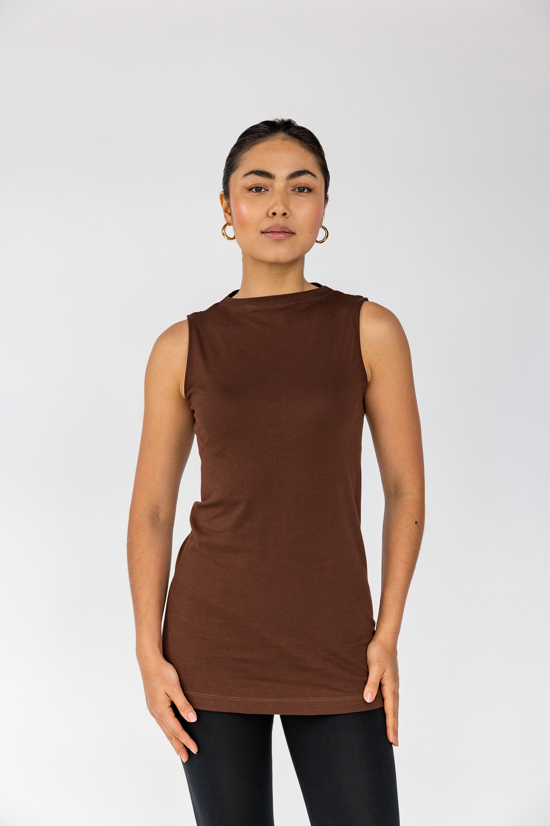 Mock Neck Tank Top for Women - Soft Stretch Comfortable Sleeveless Shirt - Perfect for Layering, Workouts & Casual Wear