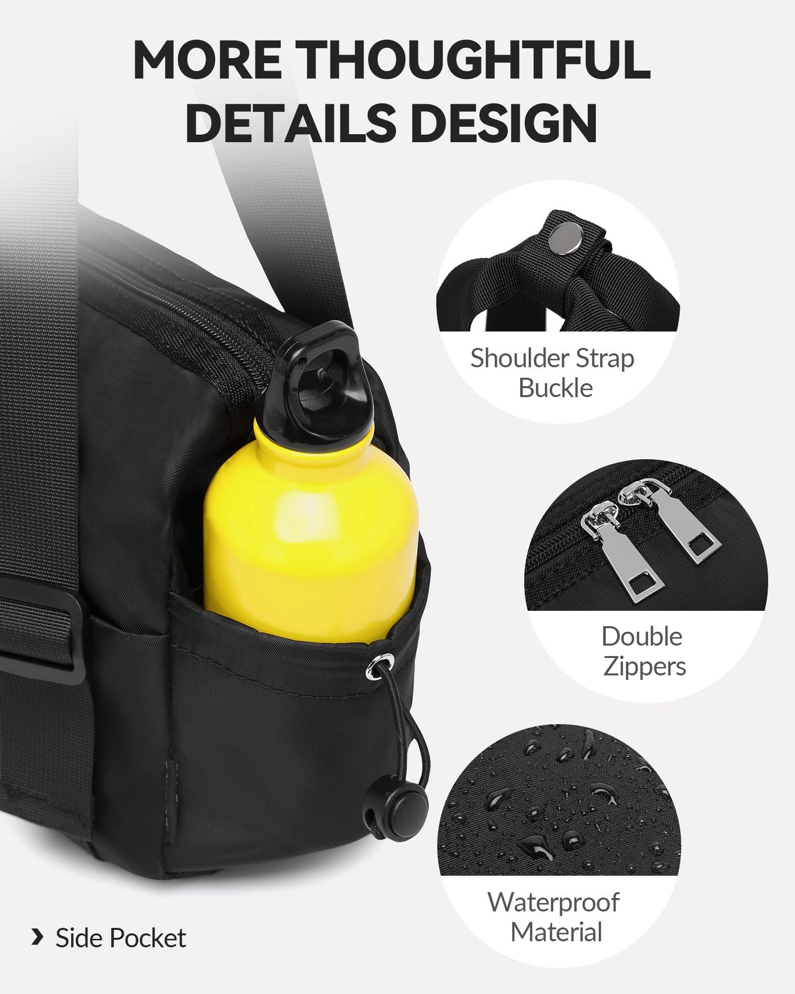 Small Gym Bag for Women - Mini Duffle Bag with Wet Compartment | Lightweight Waterproof Sports Tote for Workout, Travel & Yoga | Perfect for Gym, Swimming & Fitness Activities (Black)