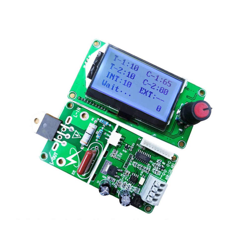 Taidacent 100A/40A LCD Digital DIY Dual Pulse Spot Welder Controller Board for Battery Welding - Professional Transformer Controller for Lithium Battery, 18650 Cell, and Electronics Repair (Use for DIY Projects, Jewelry Making, and Small Electronics Assembly)