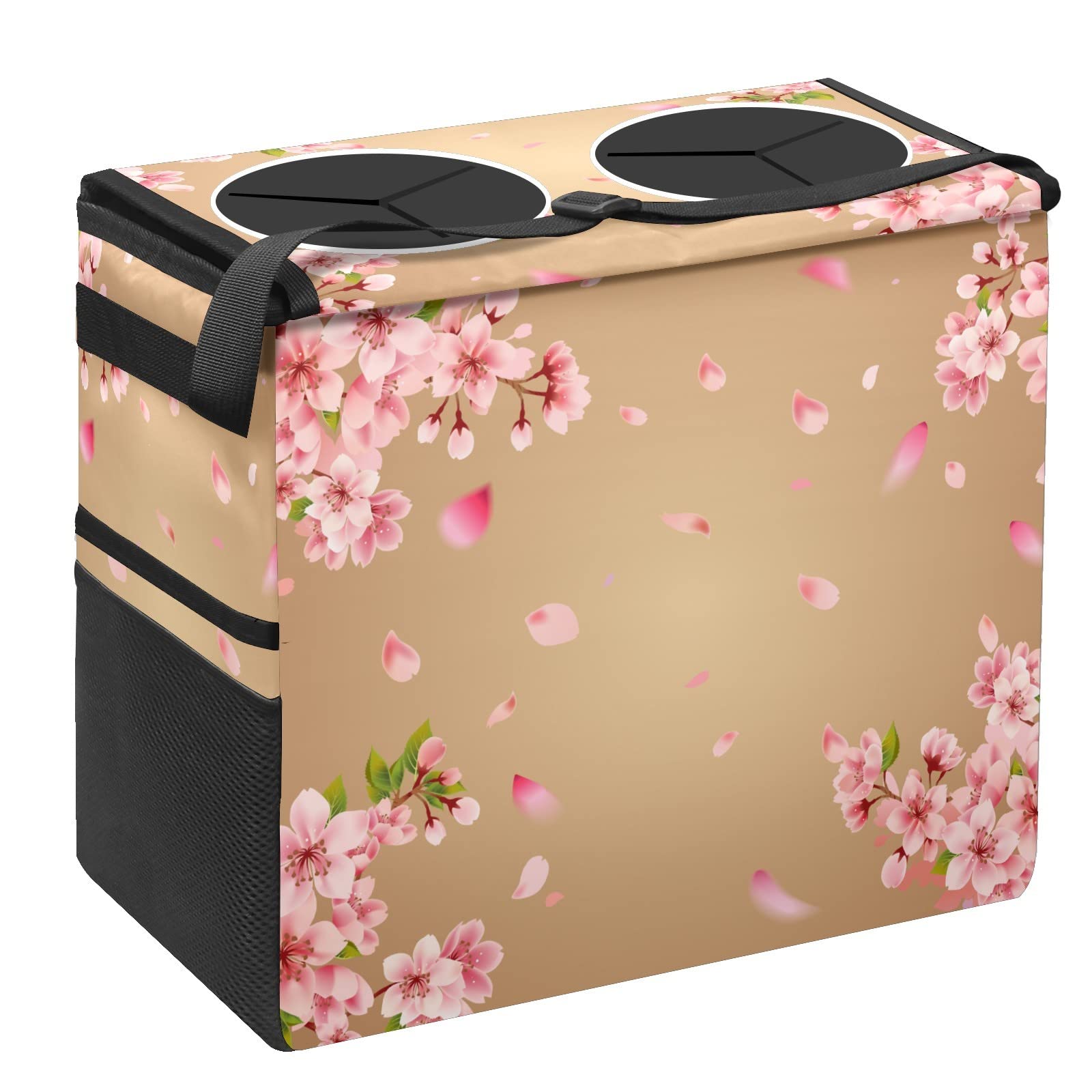 Medium-Sized Leak-Proof Car Trash Can with Lid - Waterproof Foldable Headrest Trash Bag, Portable Storage Mesh Bag for Road Trips & Daily Commute