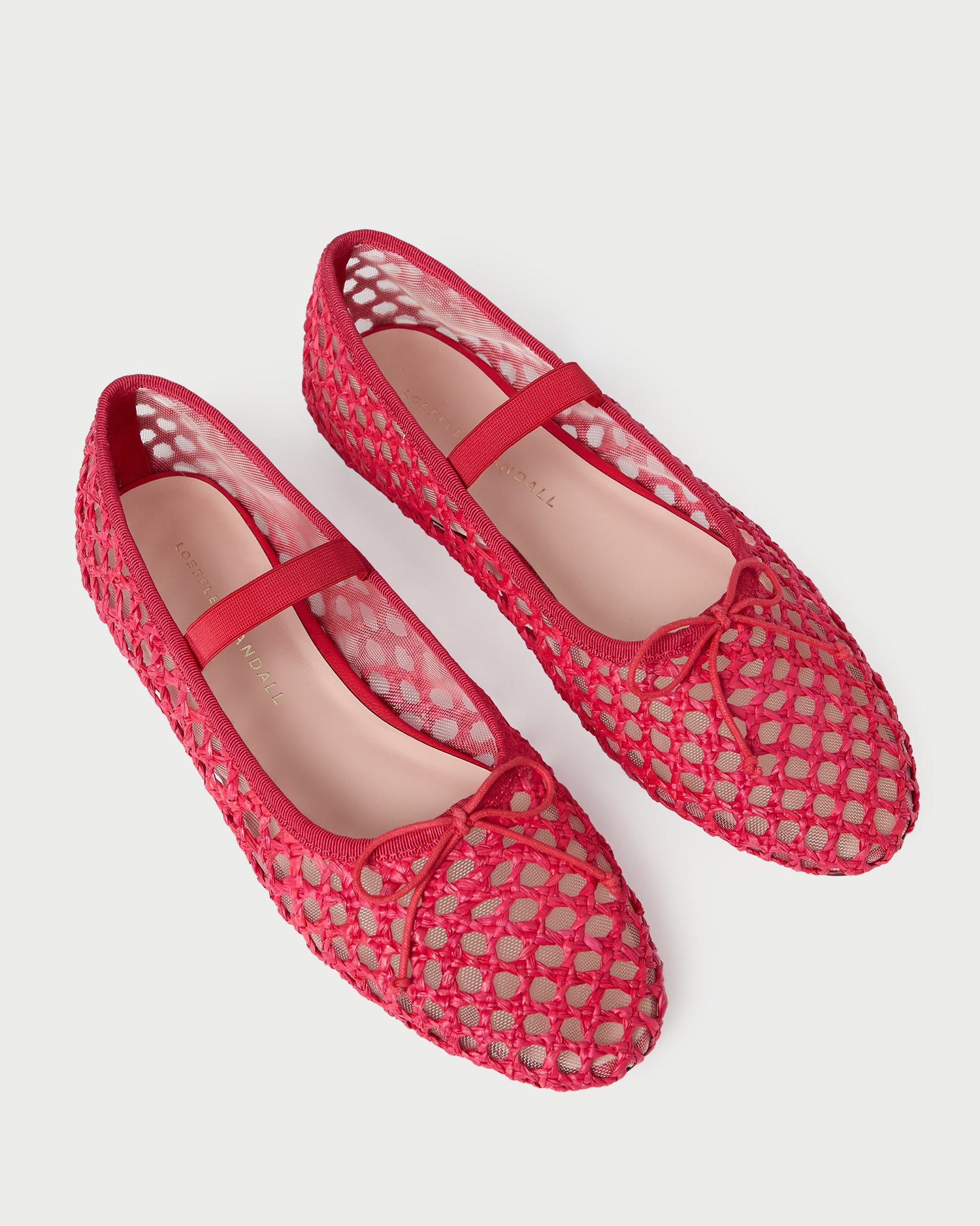 Leonie Red Crochet Ballet Flats for Women - Comfortable Handmade Knit Summer Shoes | Perfect for Beach, Vacation & Casual Outfits
