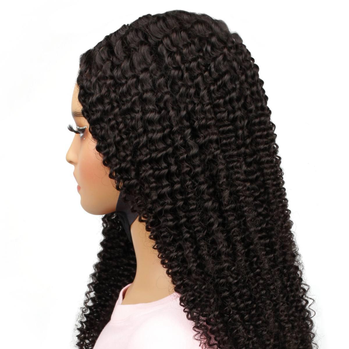 Jerry Curl 2x6 HD Lace Closure 100% Human Hair Glueless Wig - Natural Black Wavy Hairpiece for African American Women | Perfect for Daily Wear, Special Occasions & Protective Styling