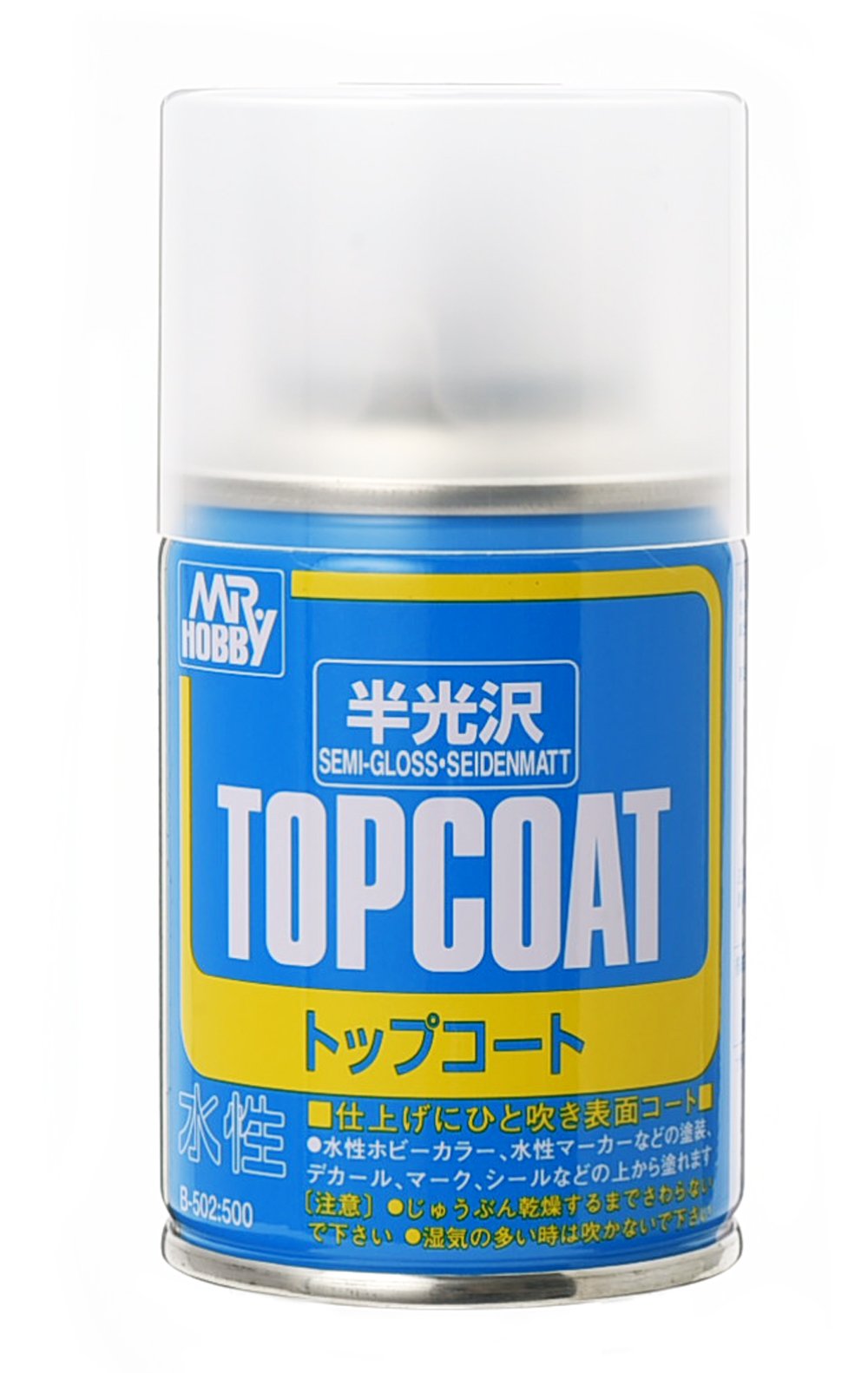 GSI Creos B502 Semi-Gloss Spray - Mr. Hobby Mr. Top Coat for Model Painting - Perfect for Miniatures, Gundam & Scale Models - DIY Craft & Hobby Projects