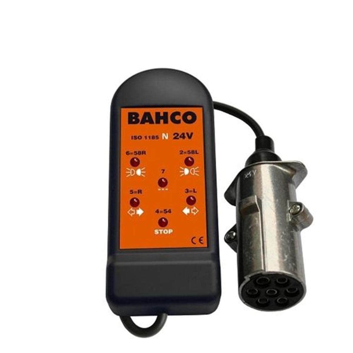 Bahco V-7 24N Socket Tester - 24-PIN Electrical Outlet Tester for Home, Office & Industrial Use - Verify Wiring & Detect Faults in Electrical Sockets