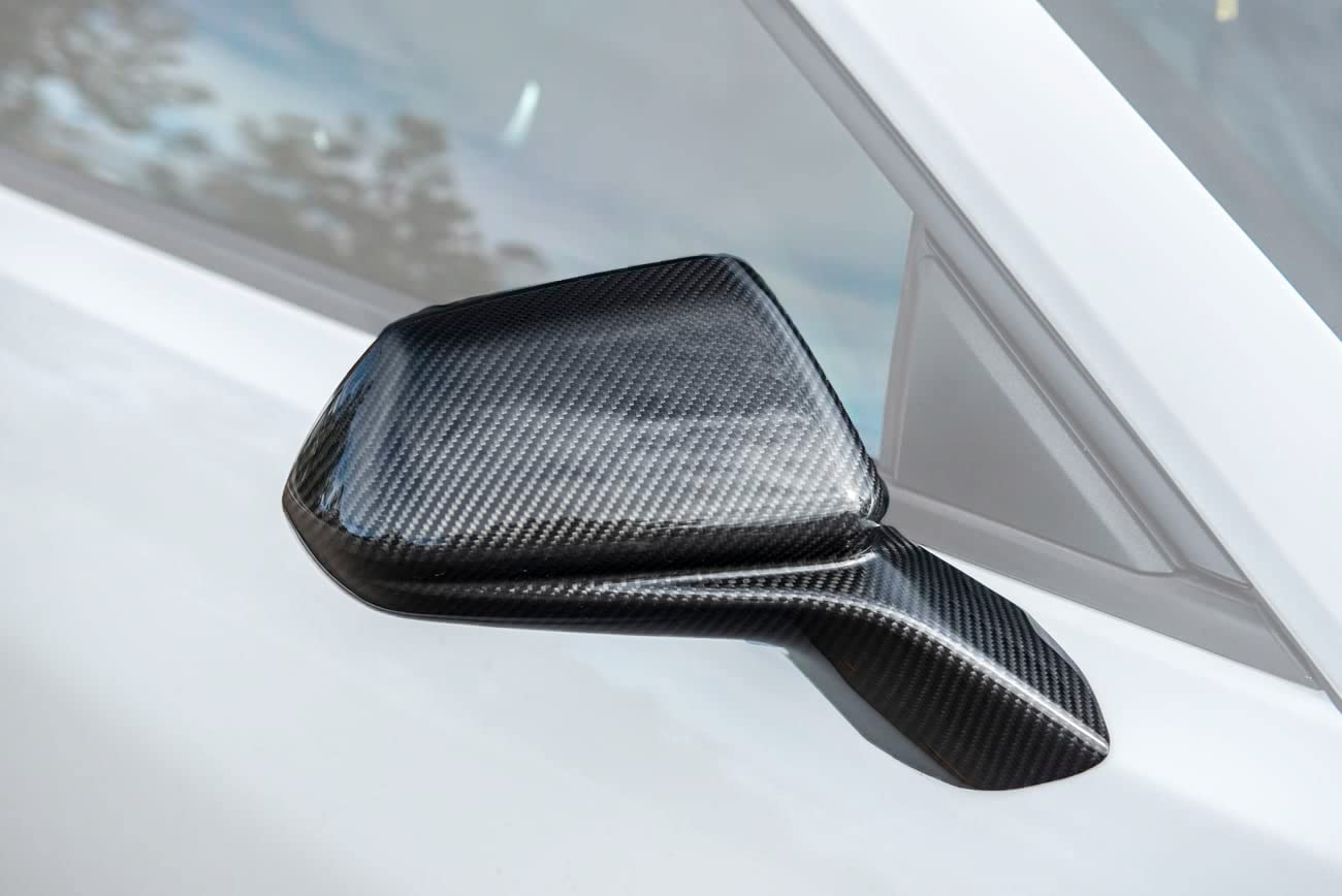 2016-2022 Chevrolet Camaro Carbon Fiber Mirror Covers - OEM Style Replacement Pair | Durable Side Mirror Protectors for Enhanced Style & Protection | Perfect for Car Enthusiasts & Auto Shows