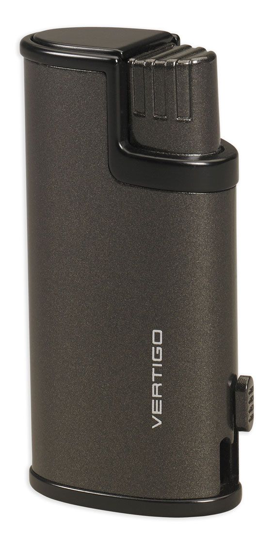 Vertigo Warrior Triple Torch Lighter - Black | Windproof Jet Flame Butane Lighter for Cigars, Candles & Outdoor Use