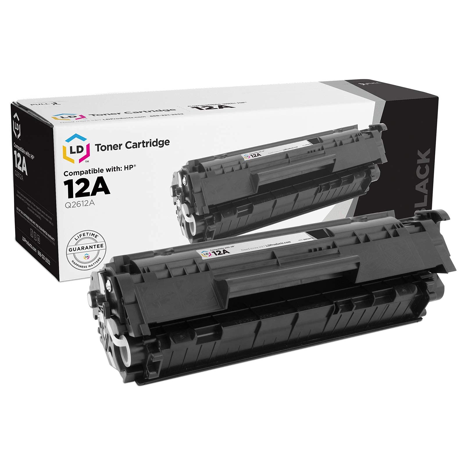 LD Products High-Yield 12A Toner Cartridge Replacement for HP 12A Q2612A - Compatible with HP LaserJet 1020, 1022, 1010-1018, 3015-3055, M1005, M1319 Series Printers (1 Black) - Perfect for Home & Office Printing Needs