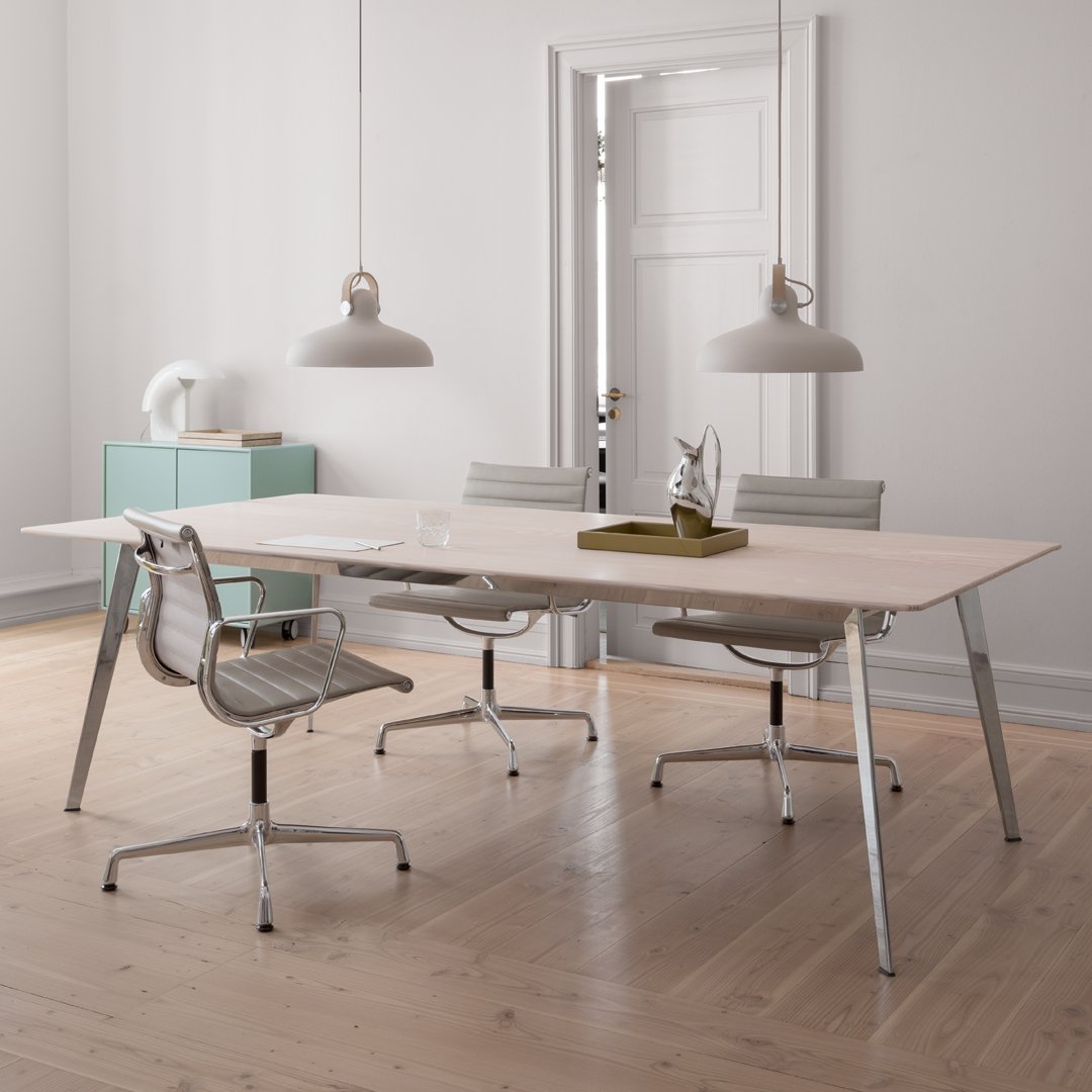 Modern Rectangular JW Dining Table - Solid Wood Kitchen Table for 6-8 People - Perfect for Family Dinners & Entertaining Guests