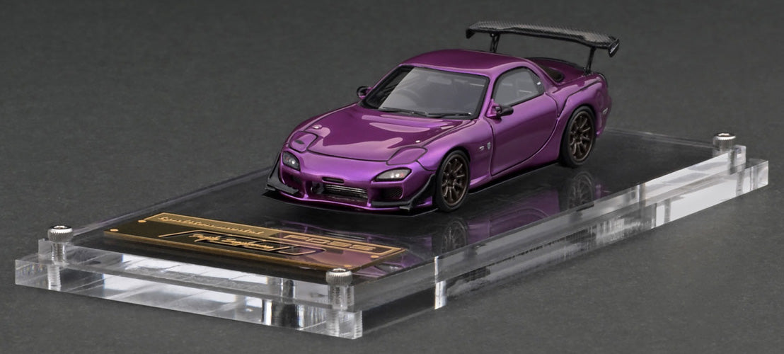 1/64 Scale Ignition Model FEED RX-7 FD3S Purple Metallic Diecast Car - Perfect for Collectors, Display, and Racing Enthusiasts