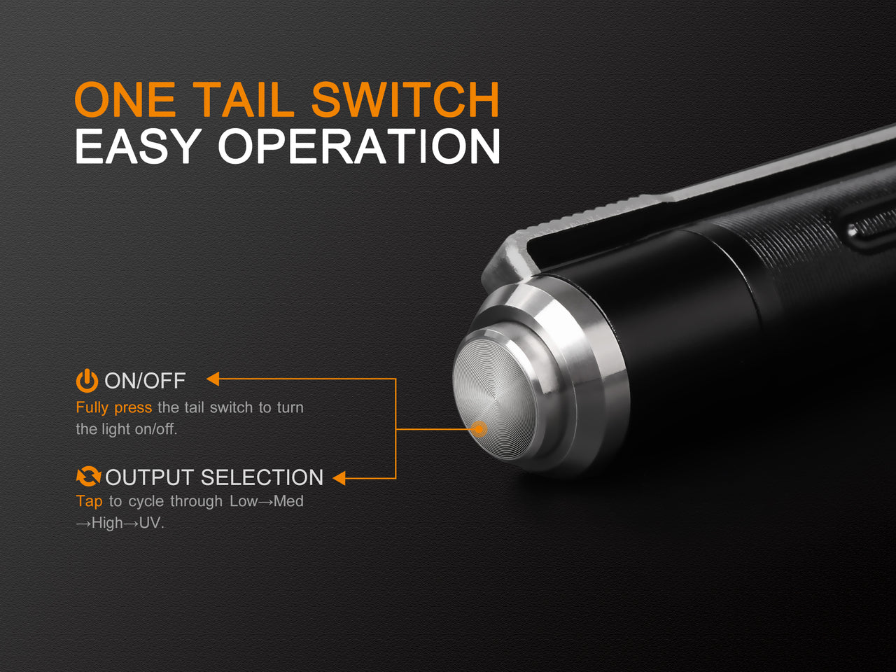 Fenix LD02 V2.0 EDC Flashlight - Ultra Bright LED Penlight with UV Light for Camping, Hiking & Emergency Use