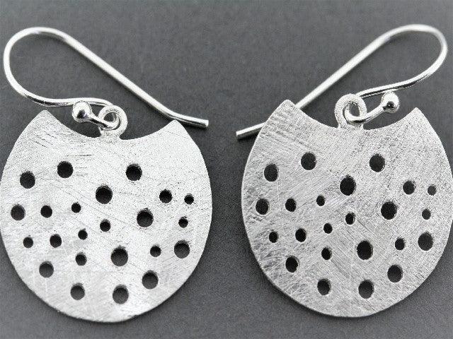 Lunar Shield Drop Earrings for Women - Elegant Dangle Hoop Earrings for Party, Wedding, and Everyday Wear