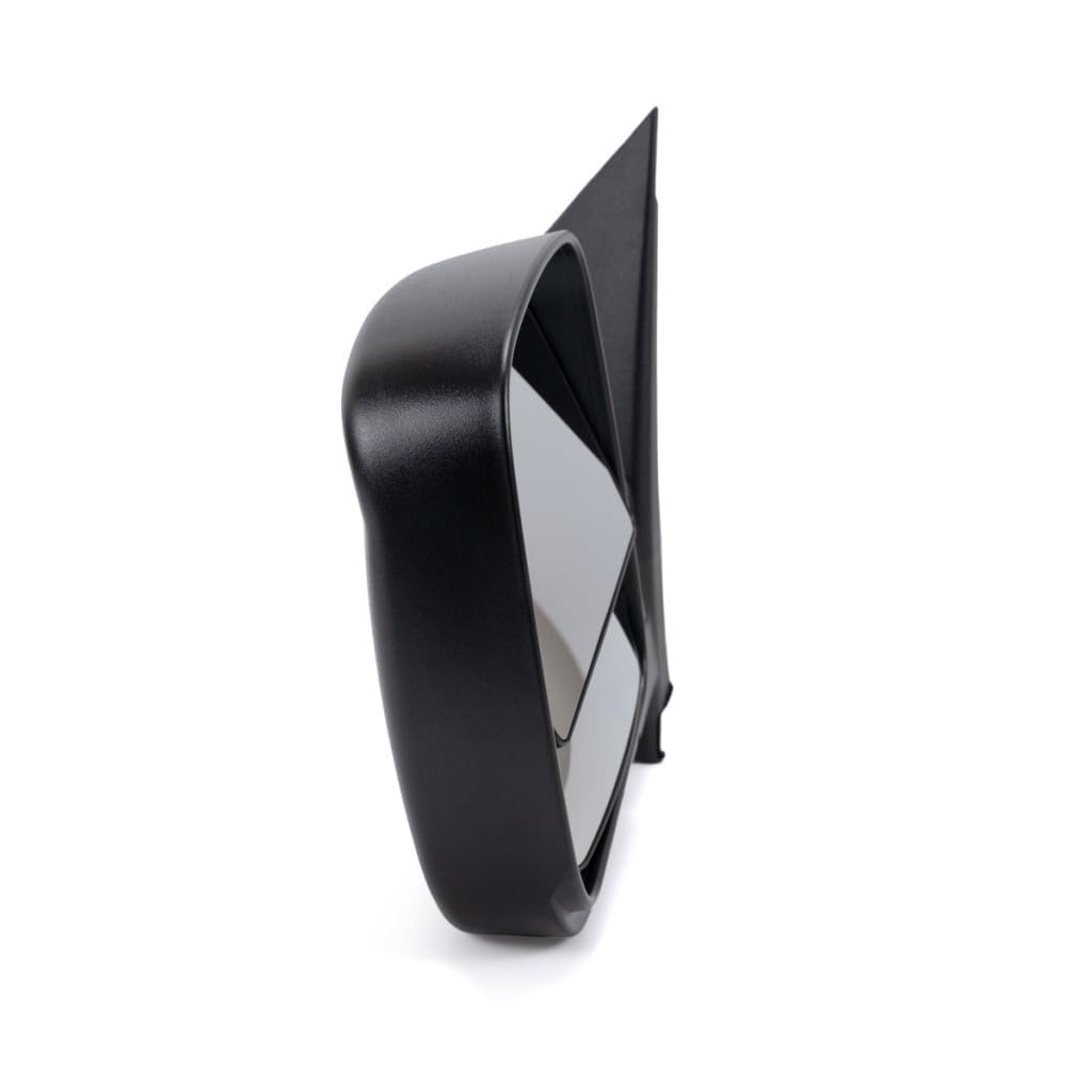 2008-2014 GMC Savana 1500 Driver Side Textured Black Manual Foldable Dual Glass Door Mirror (GM1320395, 20838065) - Perfect for Replacement & Off-Road Adventures