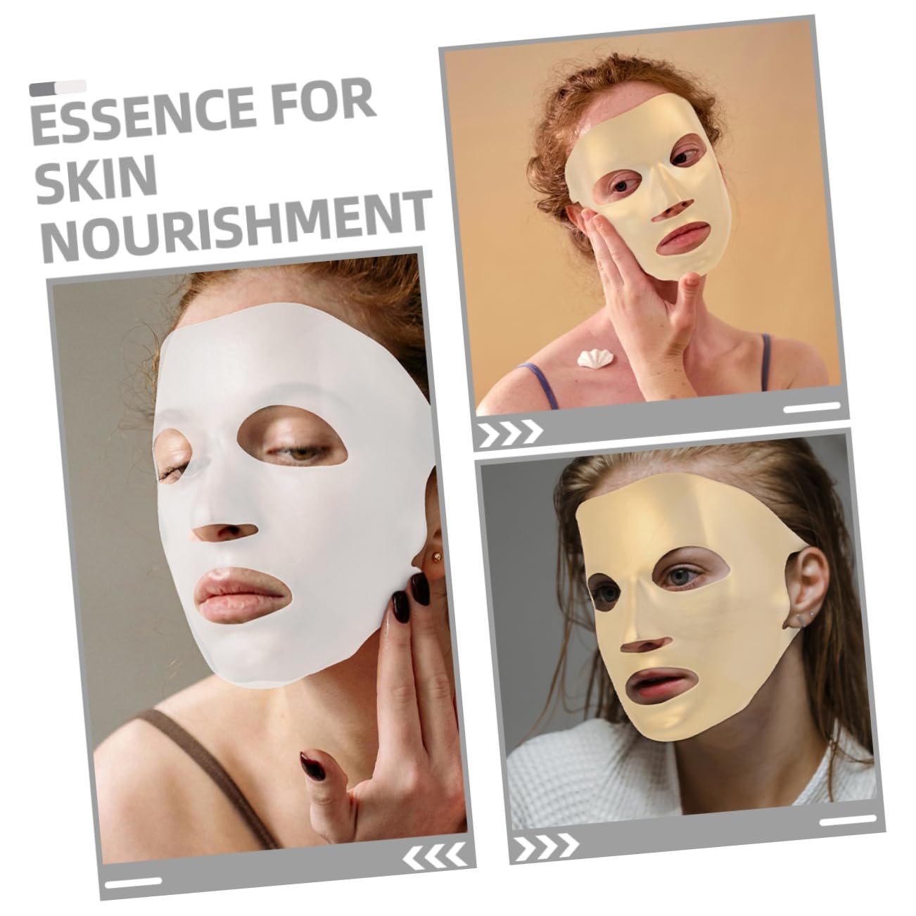 6-Piece Reusable Facial Mask Cover - Forehead & Brow Skincare, Overnight Collagen Jelly Mask for Sleep & Anti-Aging | Perfect for Nighttime Skincare Routine, Spa Days & Self-Care Relaxation