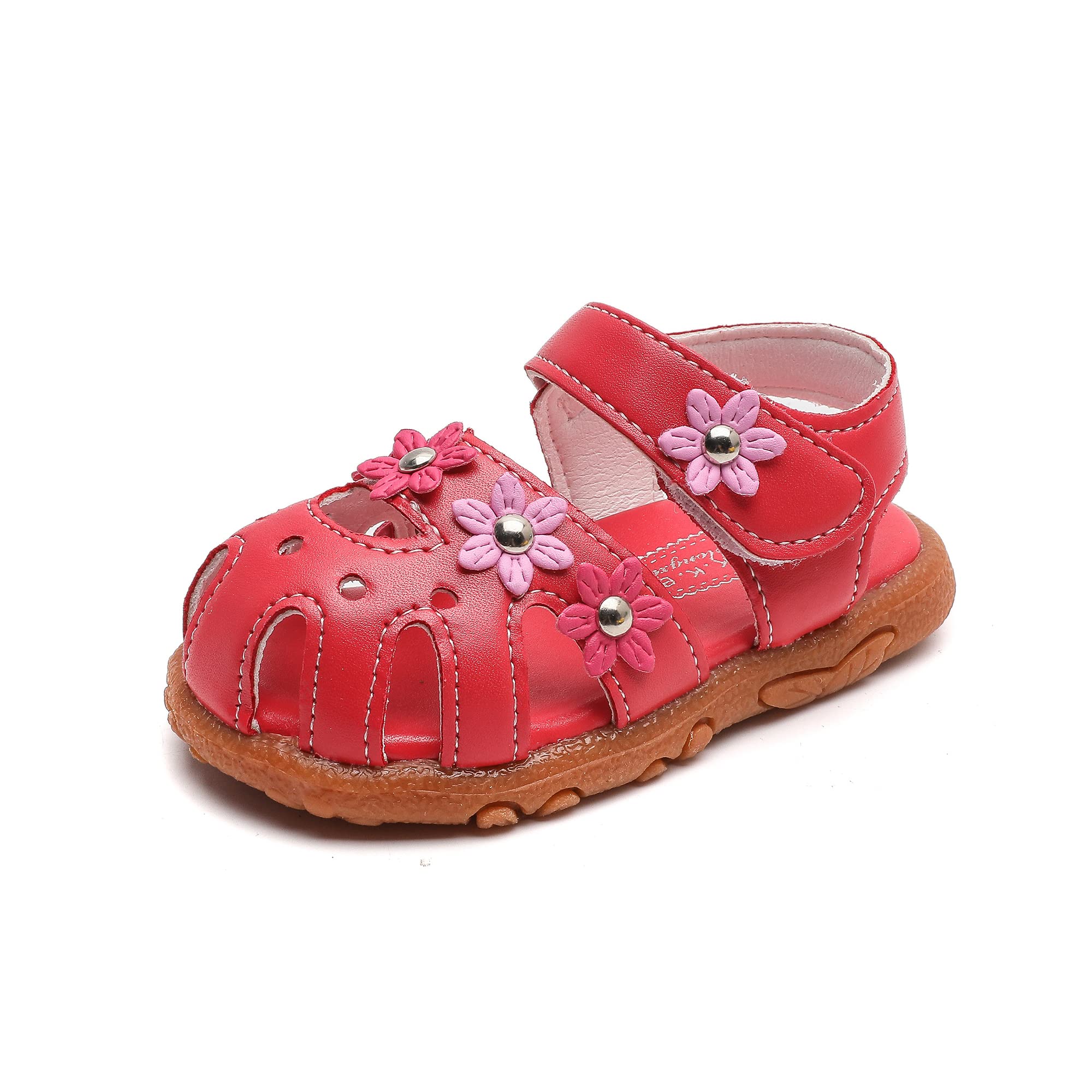Komfyea Toddler Flower Sandals - Soft Beach Shoes for Girls